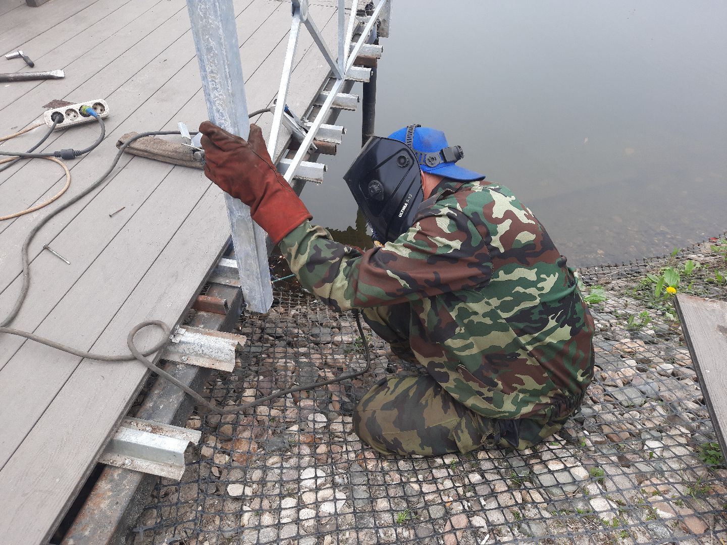 Шатура, набережная, замена ограждения, новый перила