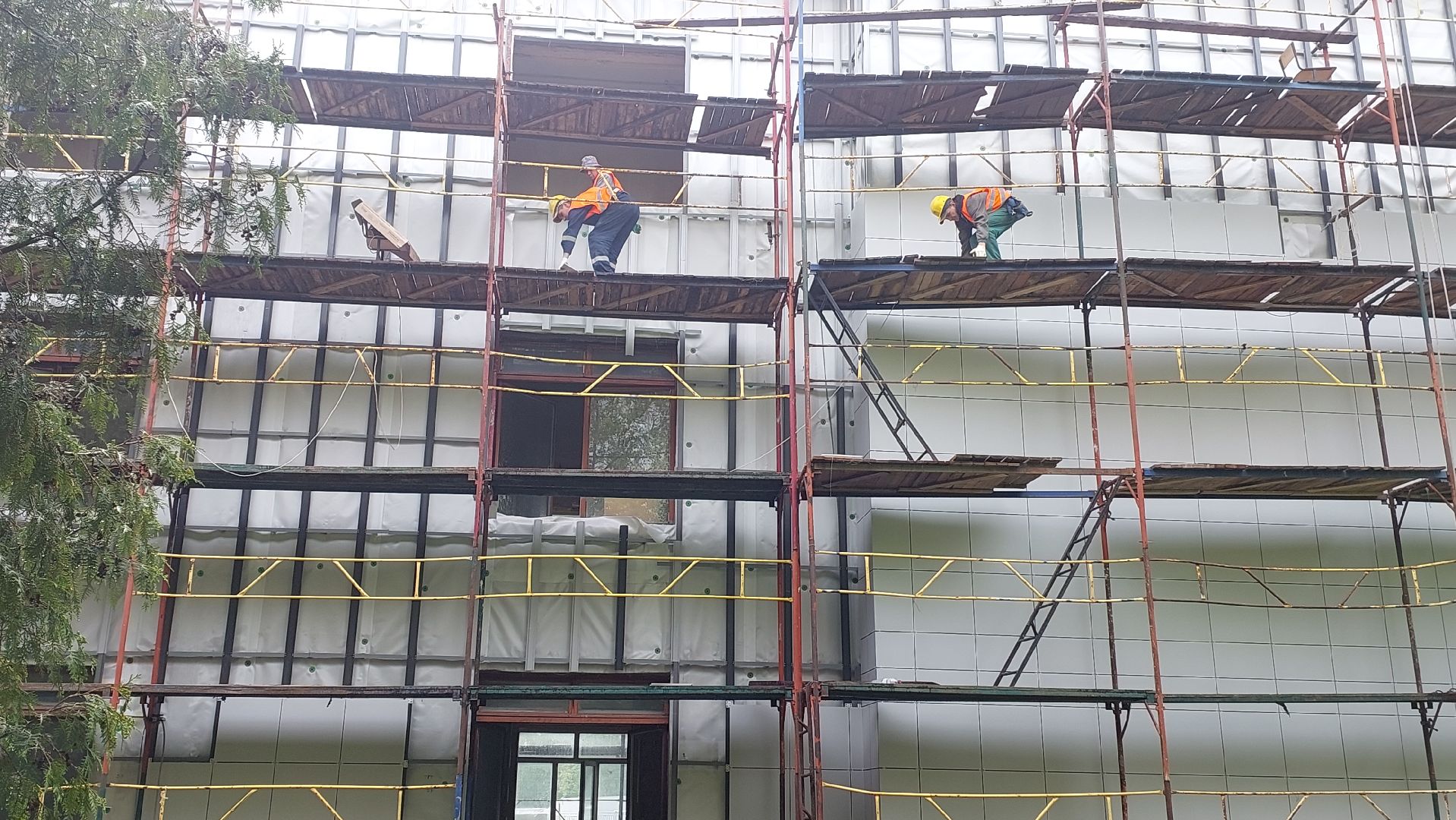 школа, строительство, образование, фасады, окна, штукатурка, серпухов,