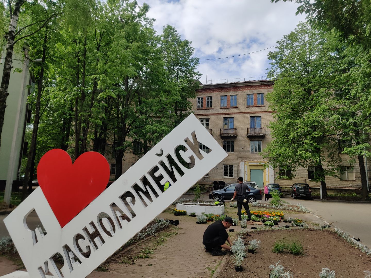 Красноармейск, Пушкинский, благоустройство, клумбы, цветы