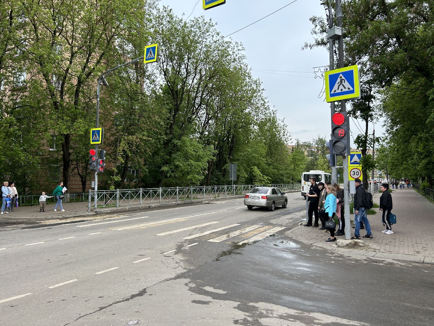 светофор, пешеходный переход, Фрязино