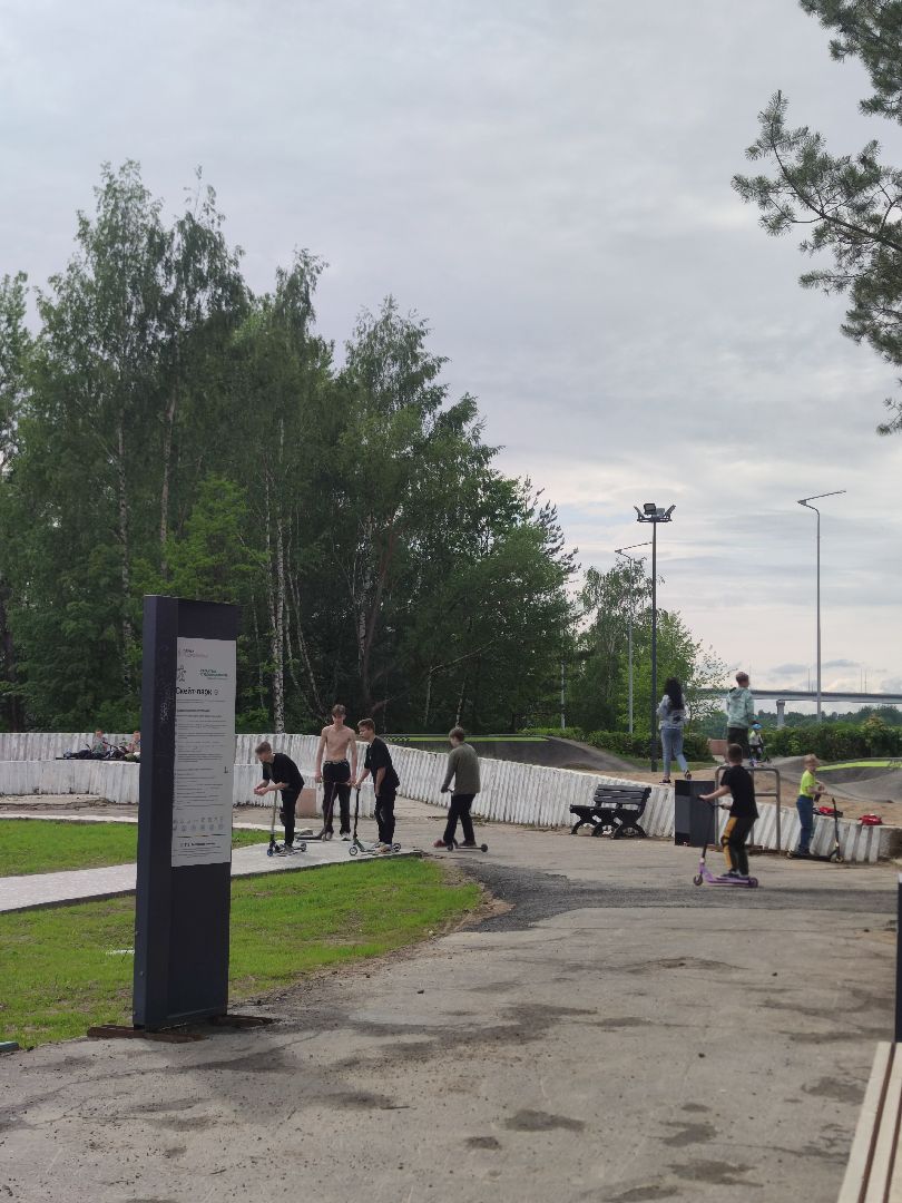 Лавочки, скейт-парк, Сбер, Дубна