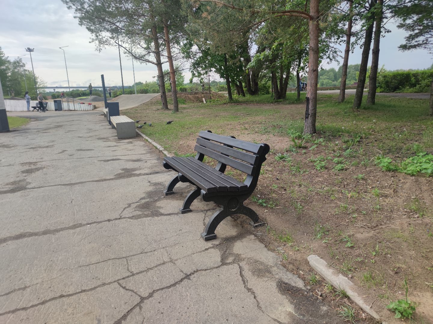 Лавочки, скейт-парк, Сбер, Дубна