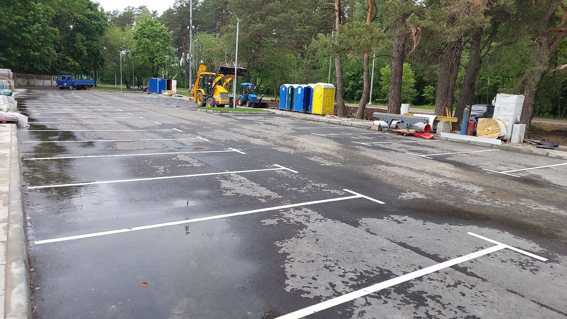 строительство, дорожная разметка, парковки, стадион, спартак, серпухов,