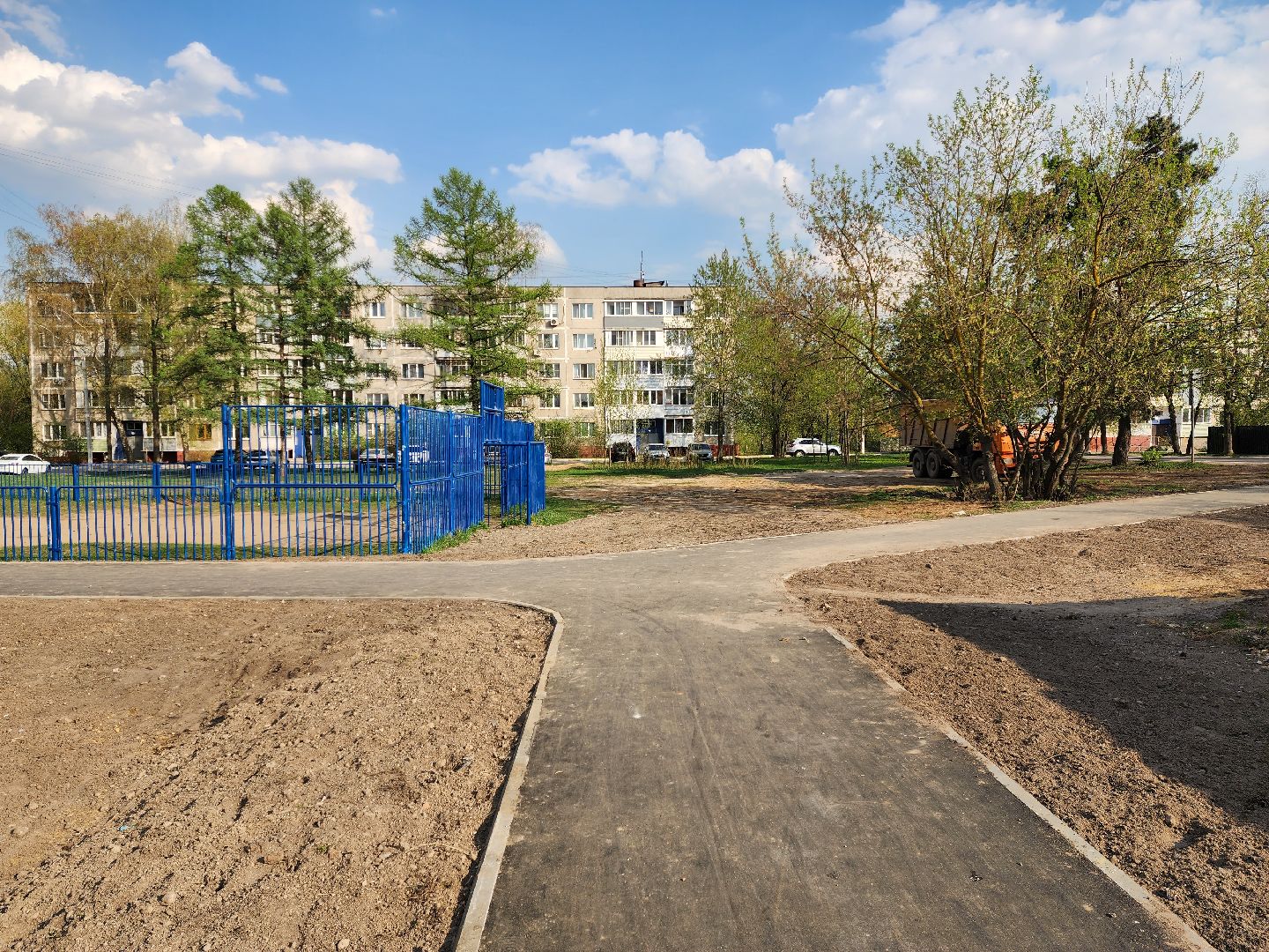 тротуар в поселке совхоза раменское